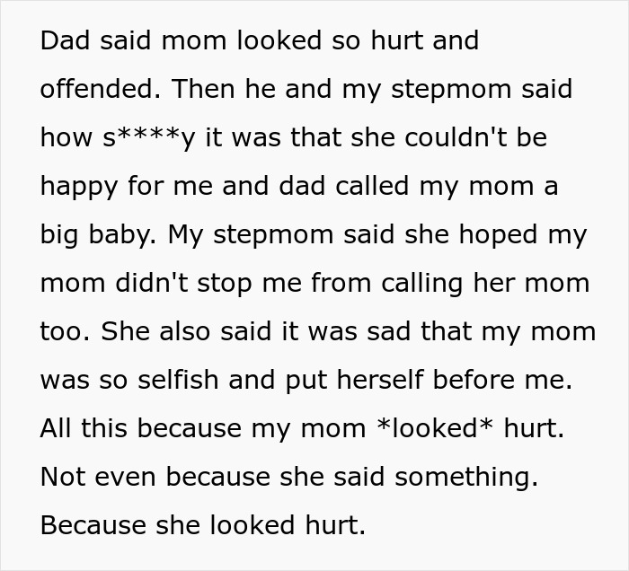 Dad, Stepmom Mock Teen’s Bio Mom, Kid Overhears Them, Quits Calling Stepmom “Mom” For Good Dad, Stepmom Mock Teen’s Bio Mom, Kid Overhears Them, Quits Calling Stepmom “Mom” For Good