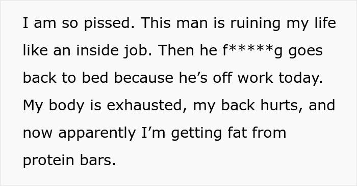 Man Wakes Up Wife As He Can't Find His Protein Bars, She Decides She's Had Enough Man Wakes Up Wife As He Can't Find His Protein Bars, She Decides She's Had Enough