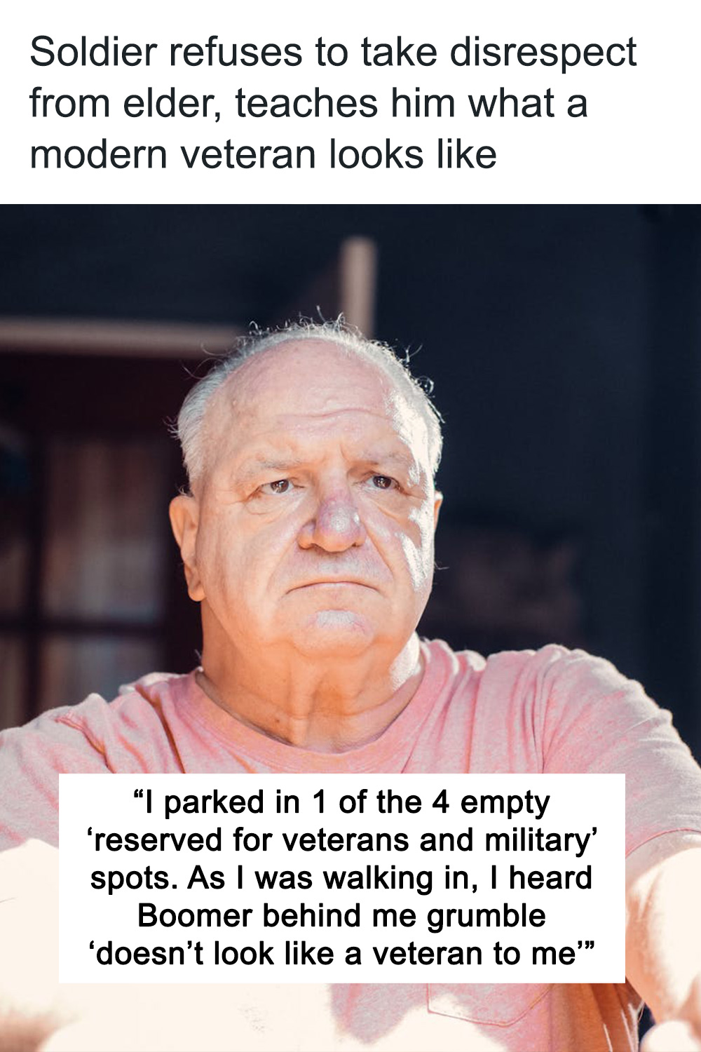 Soldier Refuses To Take Disrespect From Elder, Teaches Him What A Modern Veteran Looks Like