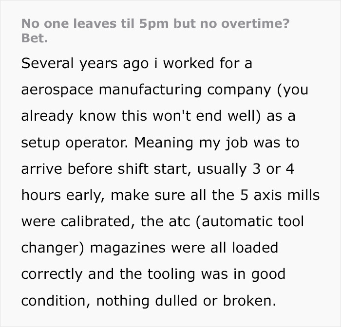 New Boss Forces 9-5 Work, Ends Up In A Costly No-Win Situation After Worker Maliciously Complies New Boss Forces 9-5 Work, Ends Up In A Costly No-Win Situation After Worker Maliciously Complies