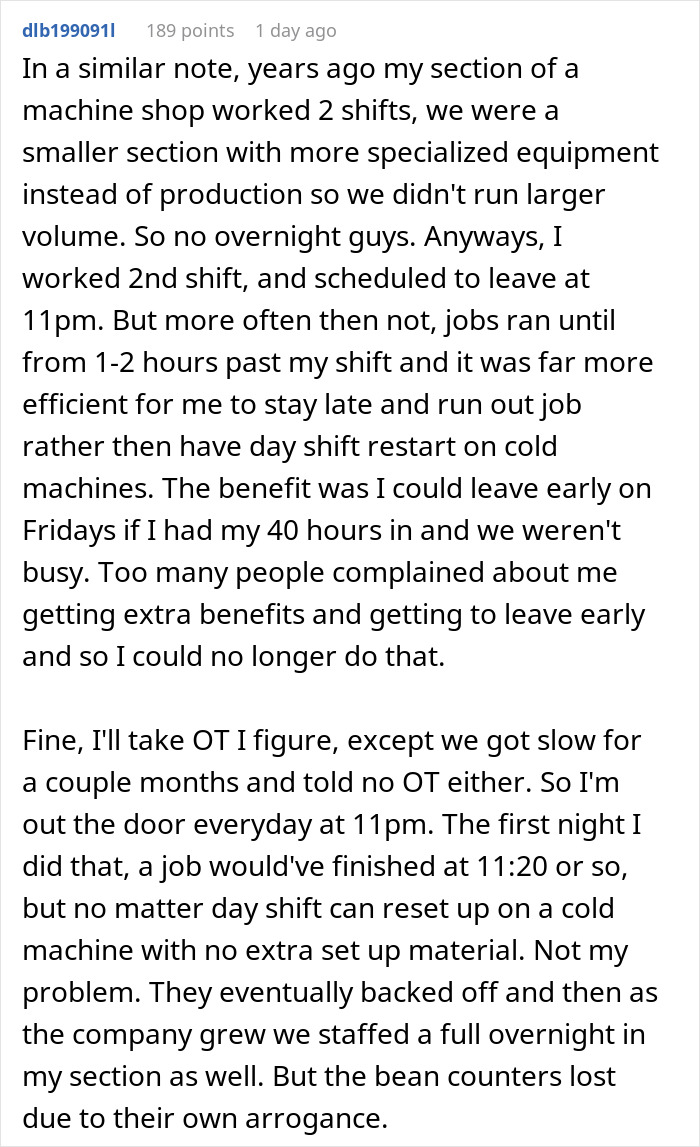 New Boss Forces 9-5 Work, Ends Up In A Costly No-Win Situation After Worker Maliciously Complies New Boss Forces 9-5 Work, Ends Up In A Costly No-Win Situation After Worker Maliciously Complies