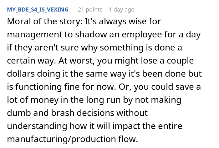 New Boss Forces 9-5 Work, Ends Up In A Costly No-Win Situation After Worker Maliciously Complies New Boss Forces 9-5 Work, Ends Up In A Costly No-Win Situation After Worker Maliciously Complies