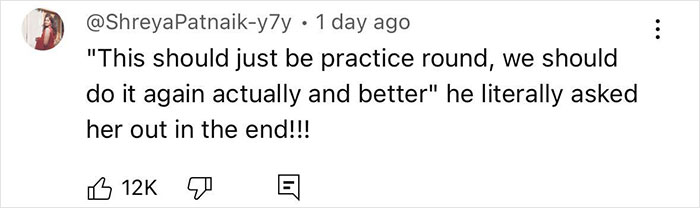 YouTube comment praising a video with Andrew Garfield and Amelia Dimoldenberg, calling it a "masterclass in seduction. YouTube comment praising a video with Andrew Garfield and Amelia Dimoldenberg, calling it a "masterclass in seduction.