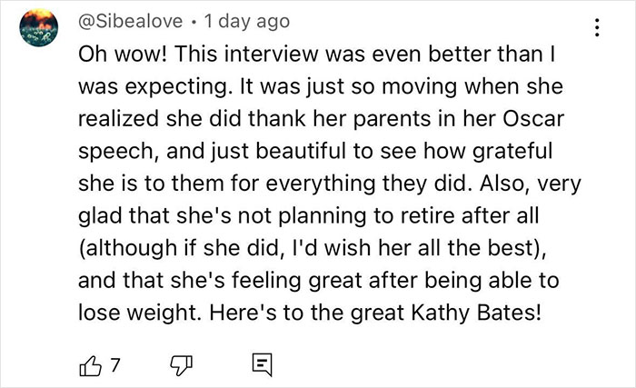 Journalist Heals Kathy Bates’ 30-Year-Old Guilt For Her Mom: “She Should’ve Had My Life” Journalist Heals Kathy Bates’ 30-Year-Old Guilt For Her Mom: “She Should’ve Had My Life”