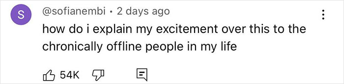 Comment expressing excitement over a viral video many find to be a "masterclass in seduction," with 54K likes. Comment expressing excitement over a viral video many find to be a "masterclass in seduction," with 54K likes.