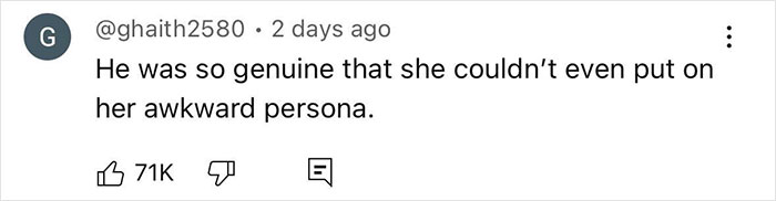 Comment with 71K likes on Andrew Garfield and Amelia Dimoldenberg's "masterclass in seduction" video. Comment with 71K likes on Andrew Garfield and Amelia Dimoldenberg's "masterclass in seduction" video.