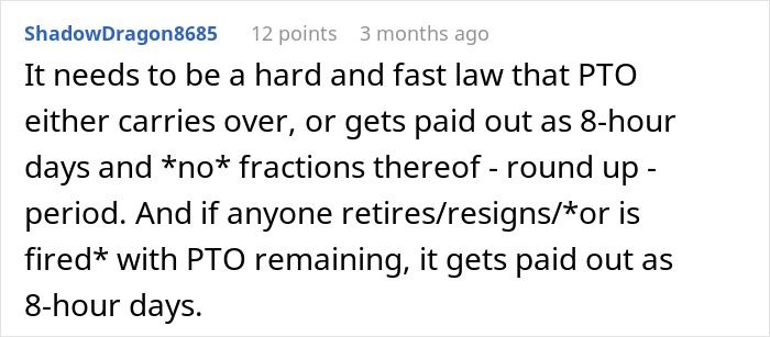 "Can’t Carry Over 1 PTO Day? See You In February": Person Maliciously Complies "Can’t Carry Over 1 PTO Day? See You In February": Person Maliciously Complies
