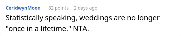 Person Plans Vacation Almost A Year In Advance, Is Chastised For Refusing To Switch With A Bride Person Plans Vacation Almost A Year In Advance, Is Chastised For Refusing To Switch With A Bride