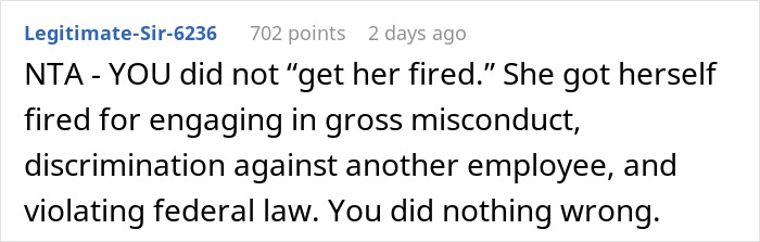 Karen Purposefully Puts Coworker’s Health At Risk As She Doesn’t Believe They’re Sick, Gets Fired Karen Purposefully Puts Coworker’s Health At Risk As She Doesn’t Believe They’re Sick, Gets Fired