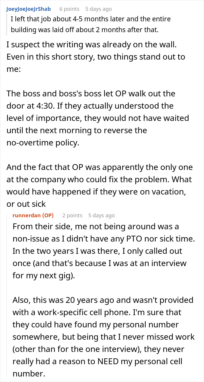 New Boss Bans Overtime, Watches In Horror As Employee Walks Out In The Middle Of Crisis New Boss Bans Overtime, Watches In Horror As Employee Walks Out In The Middle Of Crisis