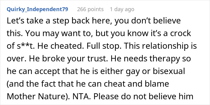 Guy Cheats On His GF With A Man, Saying It’s Due To Altitude, Is Flabbergasted When She Dumps Him Guy Cheats On His GF With A Man, Saying It’s Due To Altitude, Is Flabbergasted When She Dumps Him