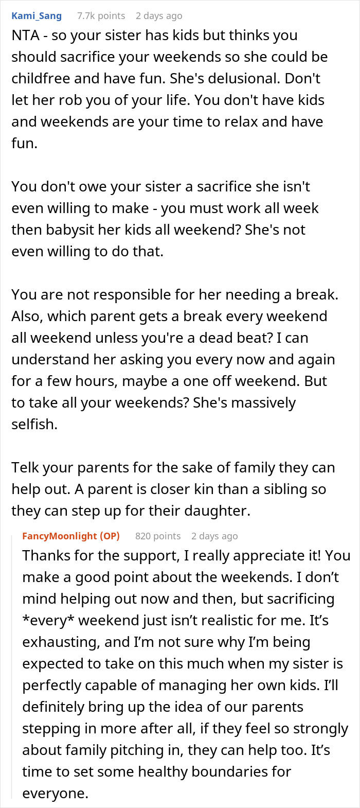 Mom Pressures Brother To Babysit Every Weekend To Help Save Her Marriage, Gets A Reality Check Mom Pressures Brother To Babysit Every Weekend To Help Save Her Marriage, Gets A Reality Check