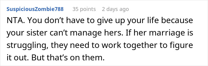 Mom Pressures Brother To Babysit Every Weekend To Help Save Her Marriage, Gets A Reality Check Mom Pressures Brother To Babysit Every Weekend To Help Save Her Marriage, Gets A Reality Check