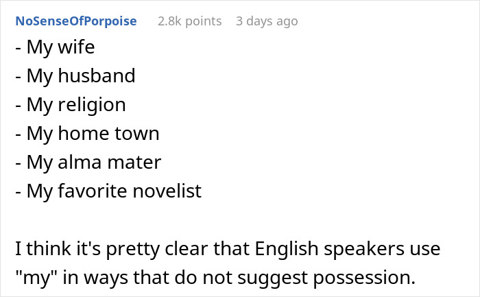 Man Gets Accused Of Being Possessive And Controlling For Referring To His Wife As “My Wife” Man Gets Accused Of Being Possessive And Controlling For Referring To His Wife As “My Wife”
