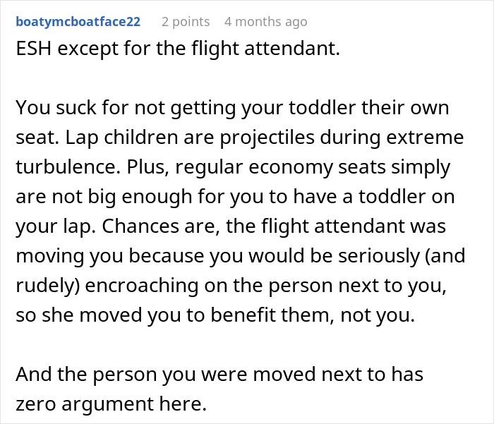 “I Should Be Ashamed”: Mom Berated For Taking Flight Attendant’s Offer Of An Upgraded Seat “I Should Be Ashamed”: Mom Berated For Taking Flight Attendant’s Offer Of An Upgraded Seat