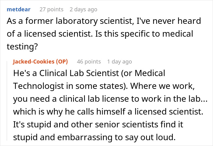 Arrogant Scientist Dismisses Lab Technician’s Warnings, Makes A Fool Of Himself Arrogant Scientist Dismisses Lab Technician’s Warnings, Makes A Fool Of Himself