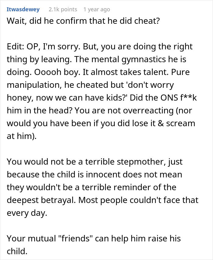 Man Confesses To Having Affair Baby, Asks GF To Help Raise It, She Leaves And Doesn’t Look Back Man Confesses To Having Affair Baby, Asks GF To Help Raise It, She Leaves And Doesn’t Look Back