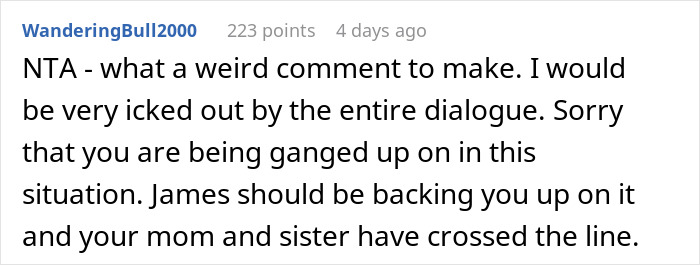 Woman Gets Upset Over Mom’s “Harmless Joke” About Her Marriage, Husband Doesn’t Take Her Side Woman Gets Upset Over Mom’s “Harmless Joke” About Her Marriage, Husband Doesn’t Take Her Side