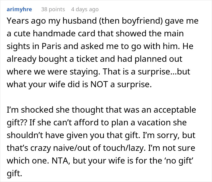 Wife Gives A Grand "Gift" That Backfires, Acts Shocked When Husband Is Disappointed Wife Gives A Grand "Gift" That Backfires, Acts Shocked When Husband Is Disappointed
