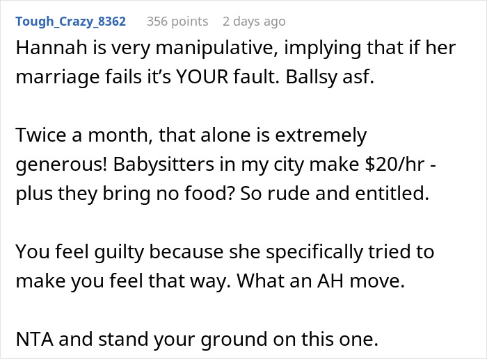 Mom Pressures Brother To Babysit Every Weekend To Help Save Her Marriage, Gets A Reality Check Mom Pressures Brother To Babysit Every Weekend To Help Save Her Marriage, Gets A Reality Check