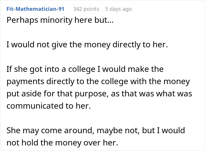 Daughter Threatens To Go No-Contact With Mom, Is Shocked When Her College Fund Disappears Daughter Threatens To Go No-Contact With Mom, Is Shocked When Her College Fund Disappears