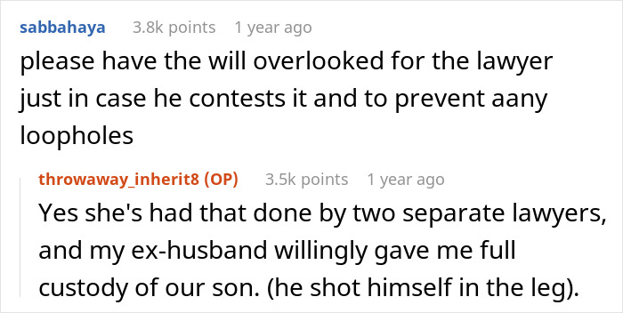 "Too Bad For Her": Ex-Husband And Mistress Think They're Getting MIL's Money, Are Very Wrong "Too Bad For Her": Ex-Husband And Mistress Think They're Getting MIL's Money, Are Very Wrong