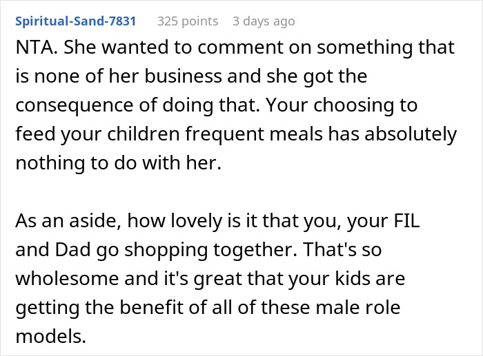 "She Is Big Mad": SIL Won't Shut Up About Family's Eating Habits, Is Put In Her Place "She Is Big Mad": SIL Won't Shut Up About Family's Eating Habits, Is Put In Her Place