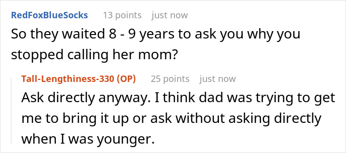 Dad, Stepmom Mock Teen’s Bio Mom, Kid Overhears Them, Quits Calling Stepmom “Mom” For Good Dad, Stepmom Mock Teen’s Bio Mom, Kid Overhears Them, Quits Calling Stepmom “Mom” For Good