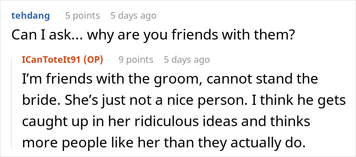 “Hell No”: Woman Shames Friend’s Ridiculous Wedding Expectations That Made Her Opt Out “Hell No”: Woman Shames Friend’s Ridiculous Wedding Expectations That Made Her Opt Out
