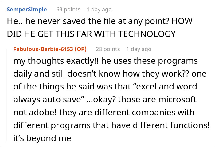 Boss Can't Manage To Save PDF File Despite Woman's Instructions, Loses It After All Work Disappears Boss Can't Manage To Save PDF File Despite Woman's Instructions, Loses It After All Work Disappears