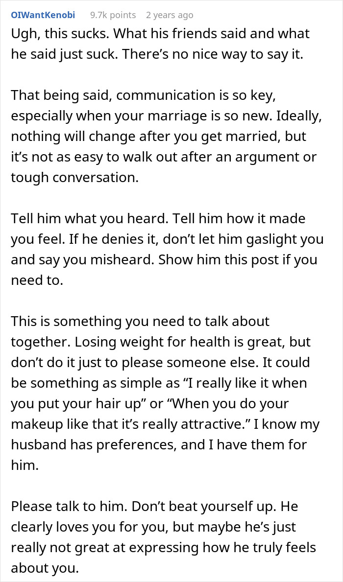 Newlywed Learns Husband Doesn’t Find Her Attractive After Eavesdropping On His Conversation Newlywed Learns Husband Doesn’t Find Her Attractive After Eavesdropping On His Conversation