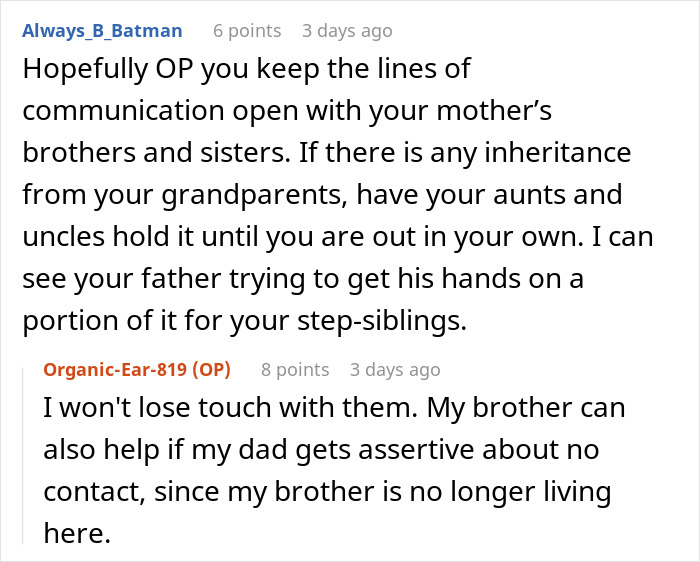 “AITA For Blaming Dad And Stepmom For Stepsiblings Thinking They Would Get Grandkid Inheritance?” “AITA For Blaming Dad And Stepmom For Stepsiblings Thinking They Would Get Grandkid Inheritance?”