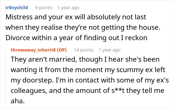 "Too Bad For Her": Ex-Husband And Mistress Think They're Getting MIL's Money, Are Very Wrong "Too Bad For Her": Ex-Husband And Mistress Think They're Getting MIL's Money, Are Very Wrong