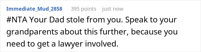 Dad Caught Trying To Swipe Son’s Inheritance For New Fam, Teen Laughs As Grandparents Cut Him Off Dad Caught Trying To Swipe Son’s Inheritance For New Fam, Teen Laughs As Grandparents Cut Him Off