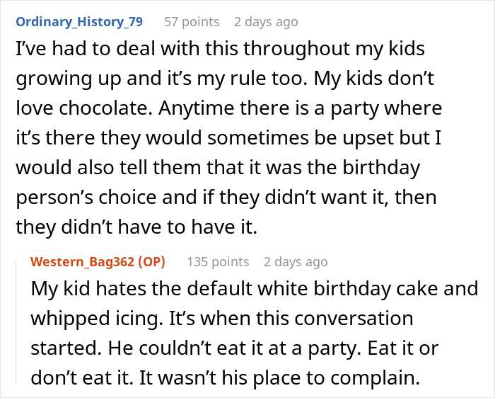 MIL Insists 5YO Change His B-Day Cake As She Doesn’t Like Chocolate, Is Stunned When He Refuses MIL Insists 5YO Change His B-Day Cake As She Doesn’t Like Chocolate, Is Stunned When He Refuses