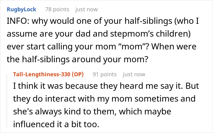 Dad, Stepmom Mock Teen’s Bio Mom, Kid Overhears Them, Quits Calling Stepmom “Mom” For Good Dad, Stepmom Mock Teen’s Bio Mom, Kid Overhears Them, Quits Calling Stepmom “Mom” For Good