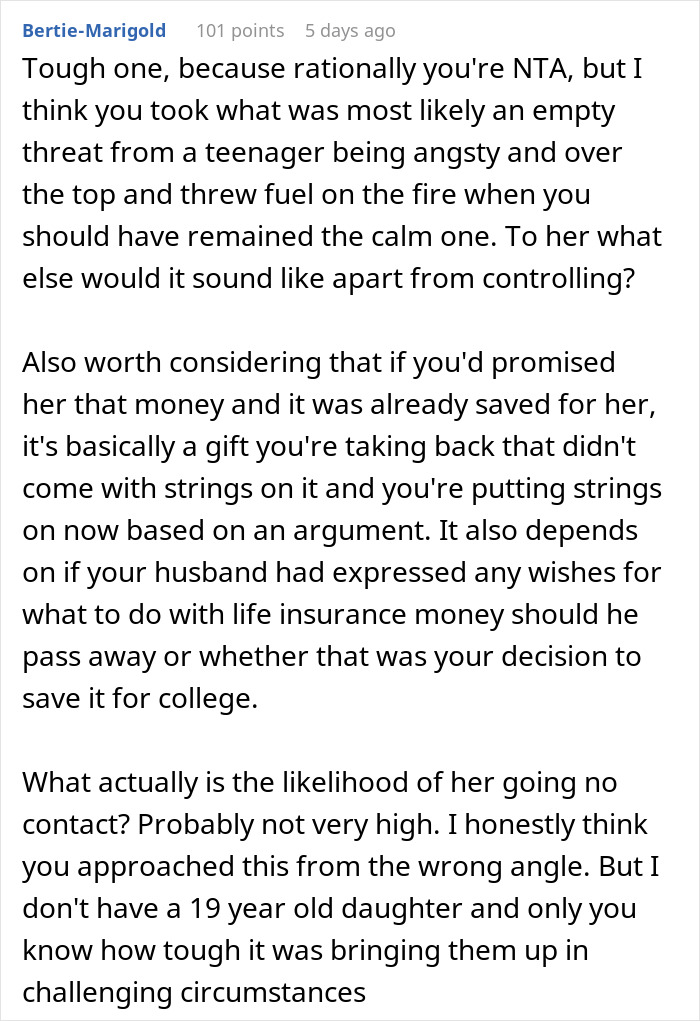 Daughter Threatens To Go No-Contact With Mom, Is Shocked When Her College Fund Disappears Daughter Threatens To Go No-Contact With Mom, Is Shocked When Her College Fund Disappears