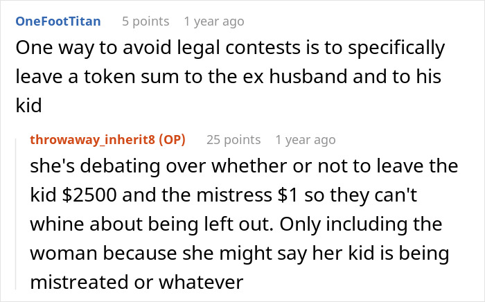 "Too Bad For Her": Ex-Husband And Mistress Think They're Getting MIL's Money, Are Very Wrong "Too Bad For Her": Ex-Husband And Mistress Think They're Getting MIL's Money, Are Very Wrong