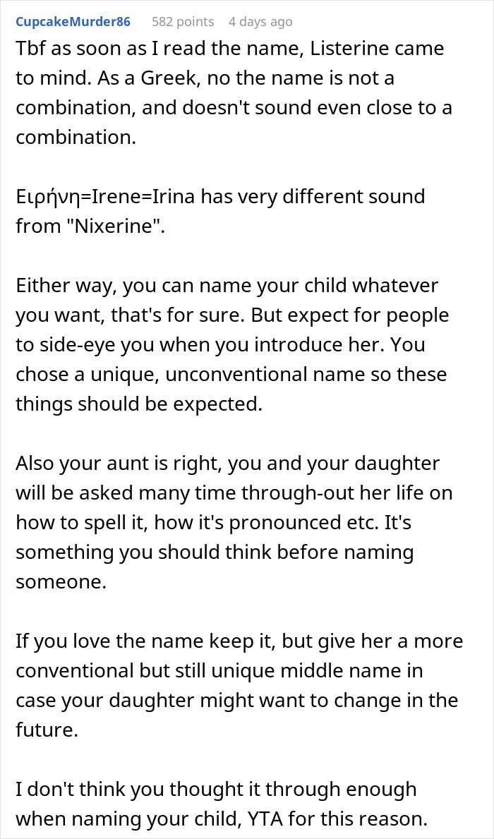 Mom Gets A Reality Check About Her “Unique” Baby Name After Aunt Bursts Out Laughing Mom Gets A Reality Check About Her “Unique” Baby Name After Aunt Bursts Out Laughing