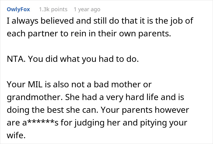Man’s Parents Blast His MIL For Lack Of Support Despite Her Difficult Past, He Shows Them The Door Man’s Parents Blast His MIL For Lack Of Support Despite Her Difficult Past, He Shows Them The Door