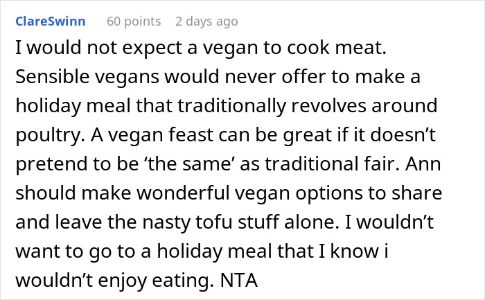Vegan Host Pushes Her Thanksgiving Menu, Friends Serve Her An RSVP Nightmare In Return Vegan Host Pushes Her Thanksgiving Menu, Friends Serve Her An RSVP Nightmare In Return