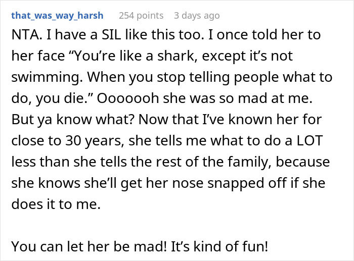 "She Is Big Mad": SIL Won't Shut Up About Family's Eating Habits, Is Put In Her Place "She Is Big Mad": SIL Won't Shut Up About Family's Eating Habits, Is Put In Her Place