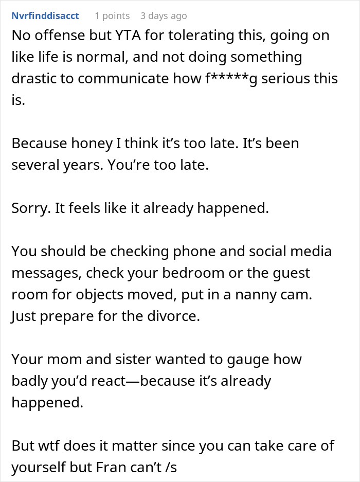 Woman Gets Upset Over Mom’s “Harmless Joke” About Her Marriage, Husband Doesn’t Take Her Side Woman Gets Upset Over Mom’s “Harmless Joke” About Her Marriage, Husband Doesn’t Take Her Side