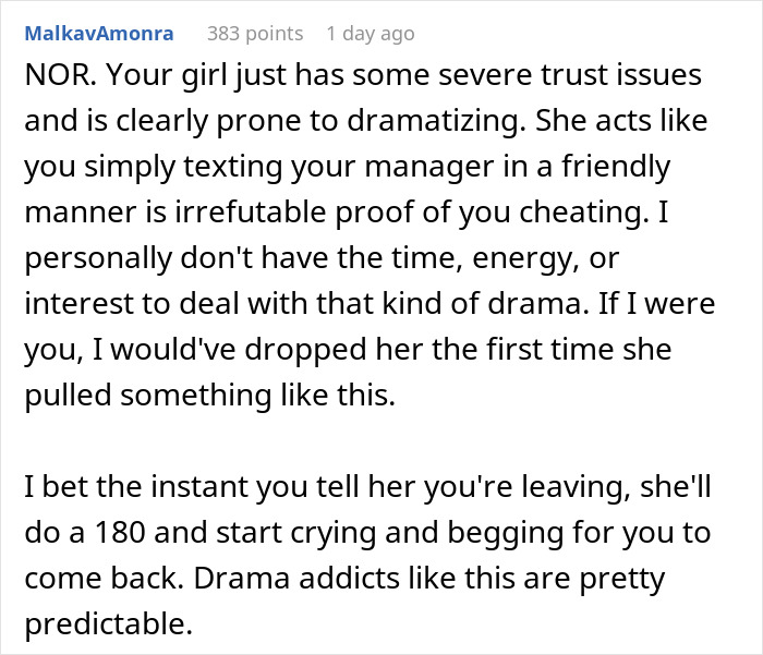 Guy Shares Texts From His Insecure GF After She Saw Texts From His Manager, Folks Are Horrified Guy Shares Texts From His Insecure GF After She Saw Texts From His Manager, Folks Are Horrified
