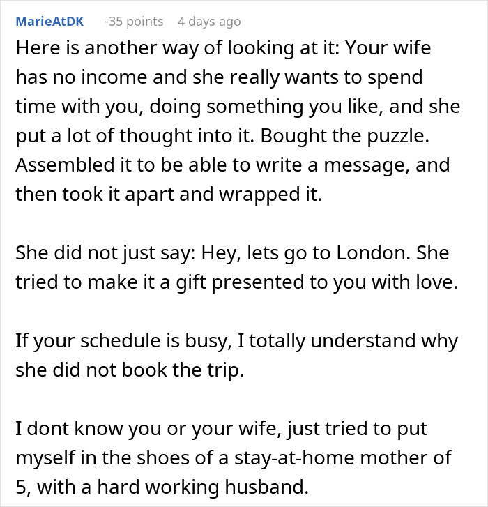 Wife Gives A Grand "Gift" That Backfires, Acts Shocked When Husband Is Disappointed Wife Gives A Grand "Gift" That Backfires, Acts Shocked When Husband Is Disappointed