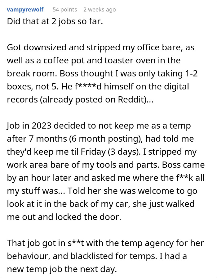 “Only Take Things That Are Yours”: Fired Worker Does As Told, Cripples Company Into Bankruptcy “Only Take Things That Are Yours”: Fired Worker Does As Told, Cripples Company Into Bankruptcy