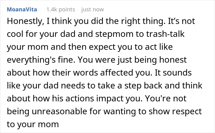 Dad, Stepmom Mock Teen’s Bio Mom, Kid Overhears Them, Quits Calling Stepmom “Mom” For Good Dad, Stepmom Mock Teen’s Bio Mom, Kid Overhears Them, Quits Calling Stepmom “Mom” For Good