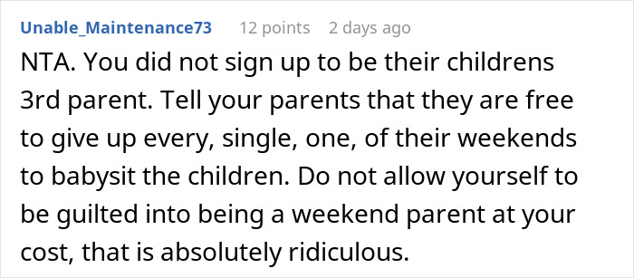 Mom Pressures Brother To Babysit Every Weekend To Help Save Her Marriage, Gets A Reality Check Mom Pressures Brother To Babysit Every Weekend To Help Save Her Marriage, Gets A Reality Check