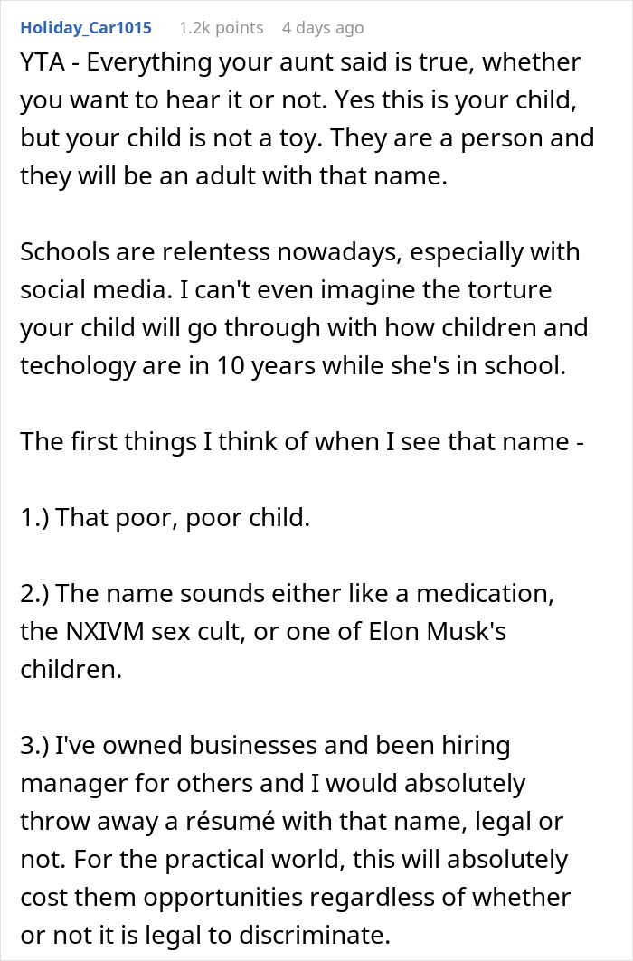 Mom Gets A Reality Check About Her “Unique” Baby Name After Aunt Bursts Out Laughing Mom Gets A Reality Check About Her “Unique” Baby Name After Aunt Bursts Out Laughing