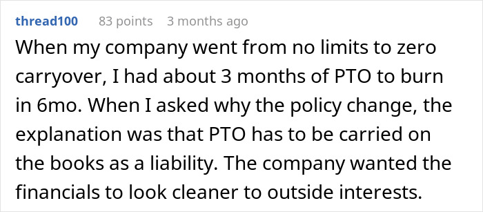 "Can’t Carry Over 1 PTO Day? See You In February": Person Maliciously Complies "Can’t Carry Over 1 PTO Day? See You In February": Person Maliciously Complies